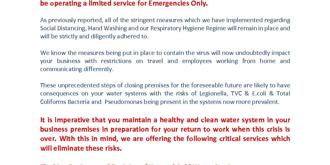 24-3-2020 – March Newsletter Update